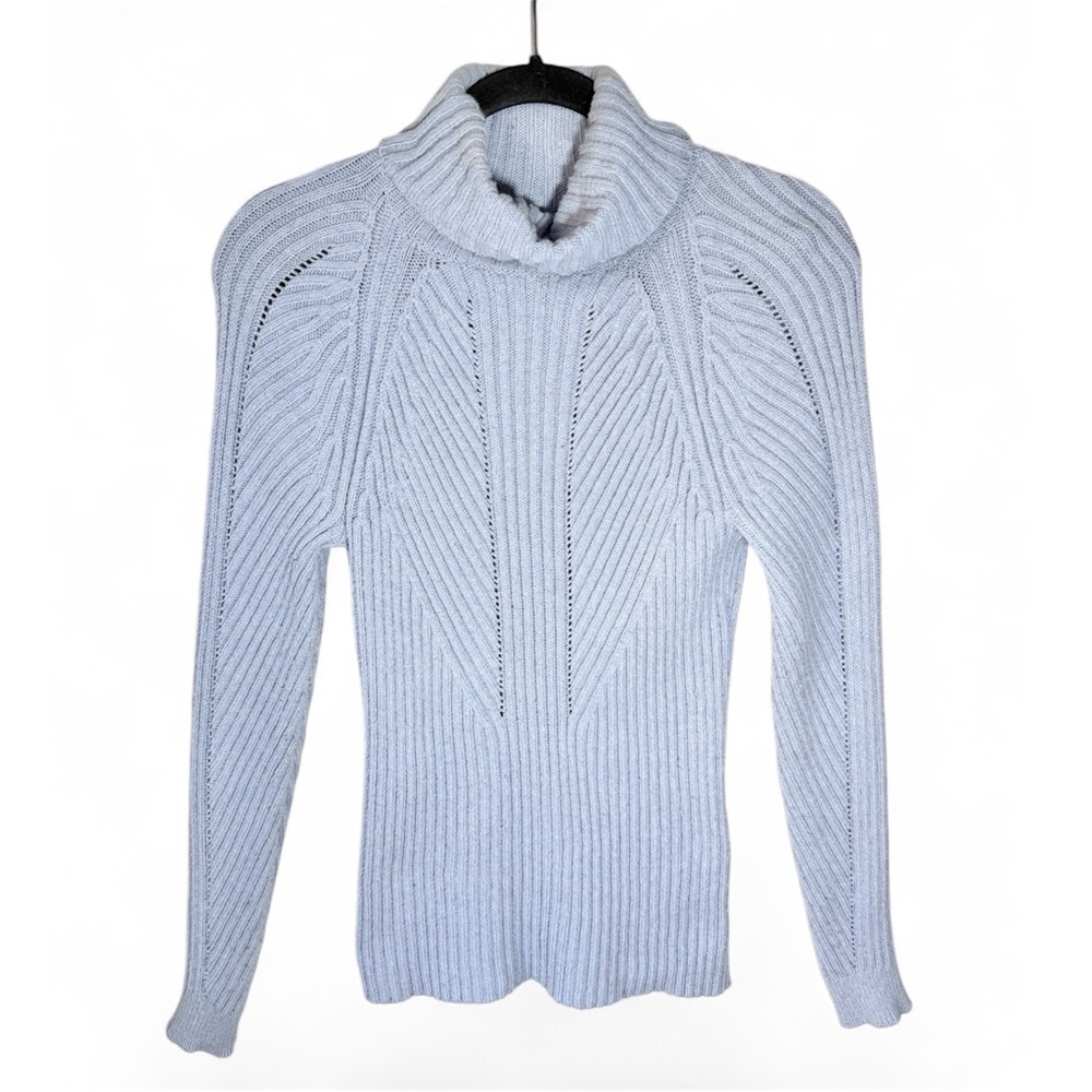 Sundance Blue Toasty Dimensions Turtleneck Knit Sweater Size Medium